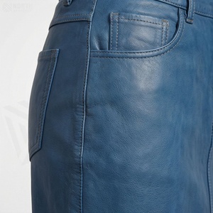 Falda Lápiz de Cuero Sintético PU para Mujer, Cintura Alta, Largo hasta la Rodilla, Color Sólido, Diseño Brillante con Bolsillo, para Todas las Temporadas - Product Image 5