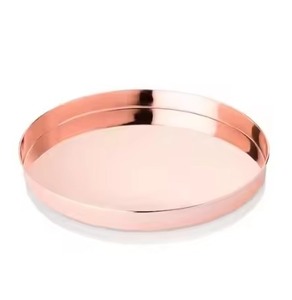 Premium <b>Copper</b> Serving Tray Elegant Handcrafted Dining Platter for Serving Food Tea Coffee Home Kitchen Hotel Restaurant <b>Table</b> - Product Image 3