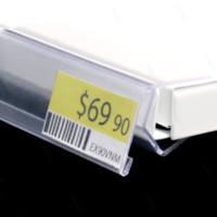 Porte-étiquette de prix en plastique PVC pour étagère de supermarché, porte-étiquette pour verre