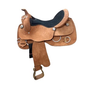 Alta demanda Western Ranch Cutter Saddle Fuerte Ligero Cuero genuino Equipo de equitación Durable Tamaño de logotipo personalizado - Product Image 1