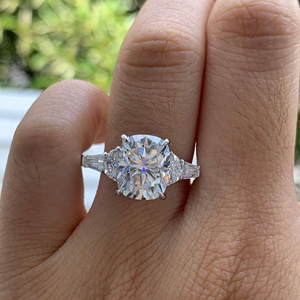 แหวนเพชรโมอิส3.25กะรัตรุ่นแรกที่ขายดีที่สุดแหวนเพชรทรงง่ามสีเหลืองทอง18K ตั้งวงแหวนเครื่องประดับ - Product Image 1