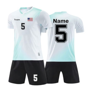 Youth Soccer Uniform Custom OEM Jersey Shorts Set Polyester Quick Dry Wholesale Teamwear Private <b>Label</b> Manufacturer - Product Image 5