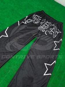 Pantalones de chándal anchos de algodón 100% French Terry para hombre, con estampado de letras personalizado, color liso, al por mayor - Product Image 4