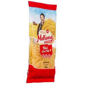 Premium Yellow Long Tube Rice Macaroni <b>Pasta</b> 200g Gluten Free Healthy Nutrition Vietnam Factory Manufacturer Wholesale OEM - Product Image 1
