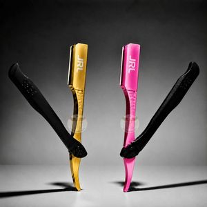 JRL Gold & Black Magnetic Luxury Stainless Steel Manual Straight Edge Razor with Custom Logo for Professional Barbers <b>Beard</b> <b>Care</b> - Product Image 4