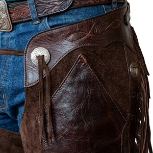 Durable Cowhide Western Riding Legwear Horse Equestrian <b>Chaps</b> Full Length Custom Fit <b>Cowboy</b> Design Wholesale Direct Factory - Product Image 5