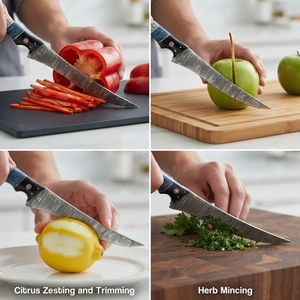 Custom Forged Damascus Steel Fillet <b>Knife</b> Fishing Kitchen Outdoor <b>Boning</b> <b>Knife</b> with Honeycomb Resin <b>Handle</b> Wholesale - Product Image 6