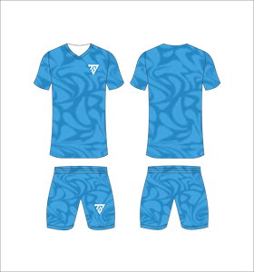 Custom Sublimated Geometric <b>Soccer</b> Jersey Set V-Neck Short Sleeve Moisture Wicking Adult All Seasons Polyester Sportwear - Product Image 2