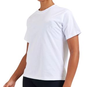 T-shirt long en coton surdimensionné pour femme, coupe ample à épaules tombantes, manches courtes, col rond, impression personnalisée, fabricant OEM ODM - Product Image 1