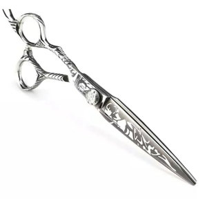 Professional Hairdressing Scissors Stainless Steel Sharp Blade Right Handed <b>Long</b> <b>Handle</b> Decorative <b>Shears</b> for Barbers - Product Image 2