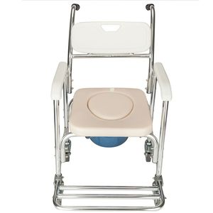 Sedia da Bagno 4-in-1 in Alluminio per Anziani, Disabili e Donne in Gravidanza - Bianca - Product Image 1