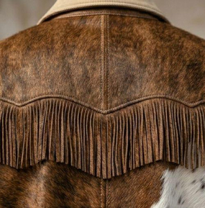 Veste Western en Daim à Franges de Qualité Supérieure pour Homme, Manteau de Ranch Vintage en Cuir de Vachette à Poils, Vente en Gros Fabricant Fournisseur - Product Image 2