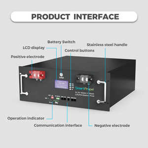 Batería de Litio-Hierro-Fosfato HR Prismatic de 51.2V/48V 100Ah 5KW-15KW-10KW, Sistema de Almacenamiento de Energía Doméstico con Capacidad de 5KWH, Color Negro, 130kg - Product Image 4