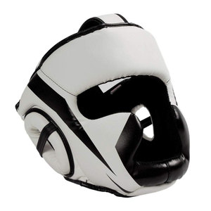 Protector de Cabeza de Boxeo de Cuero PU Personalizado, Casco Protector para Adultos Unisex, Equipo de Entrenamiento Negro - Product Image 2