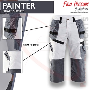 ขายส่งจิตรกรกางเกงขาสั้นโจรสลัดผ้าฝ้ายกางเกงขาสั้นทํางานคุณภาพดีที่สุดกางเกงขาสั้นคาร์โก้กลคุณภาพสูงสําหรับผู้ชาย - Product Image 2