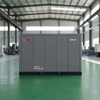 Compresseur d'air industriel à vis sans huile 160KW, type sec, 2 étages, VSD, refroidi par eau, silencieux, OEM