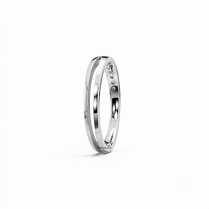 Classic Cut Lab Grown Diamond Channel Set Wedding Band for <b>Men</b> Women Rhodium Plated 10K 14K <b>18K</b> <b>Gold</b> 925 935 Silver Gift - Product Image 3
