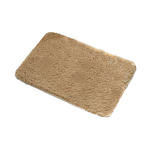 Minimalist Rectangle Bath Mat Solid Color Microfiber Anti Slip Rubber Backing For Bathroom <b>Floor</b> - Product Image 5