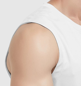 Custom Logo Ribbed <b>Singlet</b> <b>Men</b> 100% Polyester Tank Top Wholesale Casual Vest Knitted Weaving Workout <b>Men's</b> Tank Top - Product Image 6