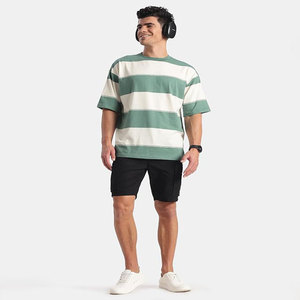 Camiseta de Manga Corta para Hombre, Cuello Redondo, Corte Regular, Estilo Casual, Tejido de Punto, 100% Algodón, Estilo Urbano - Product Image 1