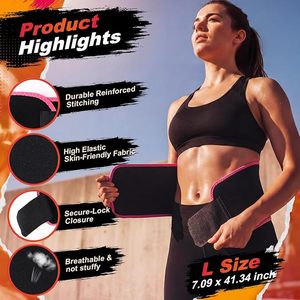 Ceinture de sudation ajustable en néoprène pour femmes et hommes, effet sauna pour la perte de poids et la réduction de la graisse abdominale, idéale pour la gym, l'entraînement, la marche et le yoga - Product Image 5