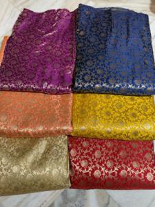 Tela de Seda Jacquard Brocada de Peso Medio, 200g/m, para Diseñadores, Ideal para Sarees, Lehengas, Blusas y Vestidos de Mujer - Product Image 2
