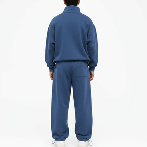 Conjunto de Sudadera Casual para Hombre con Media Cremallera, Tejido Polar, Parte Superior e Inferior a Juego, Personalización de Marca, Proveedor Mayorista OEM - Product Image 3