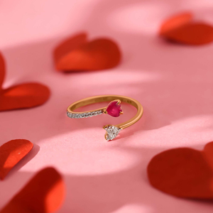 Anillo de Diamantes Premium Gold Diamond Lovable Duo para Mujer, Corte Marquise, 0.35 Ct, Proveedor de Joyería al por Mayor - Product Image 2