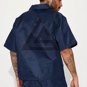 Nouvel Arrivage 2026 – Ensemble de Jogging d'Été Vintage Personnalisable pour Homme, 2 Pièces en Nylon et Polyester - Product Image 4