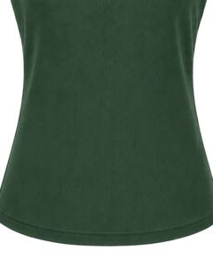 Manufacturer Custom Dark Green Women Casual Summer Blouse Elegant Flower Neck Short Sleeve Fashion Loose Fit Stylish <b>Top</b> Shirt - Product Image 6