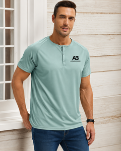 T-shirt décontracté à manches courtes 100 % coton pour homme de la marque AMY, coupe classique, personnalisable avec logo, vente en gros - Product Image 4