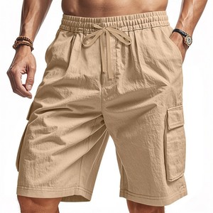 Shorts de plage décontractés pour hommes, respirants, doux pour la peau, multi-poches, 5 pouces - Product Image 2