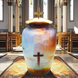 ไม้กางเขนสำหรับผู้ใหญ่เผาศพสไตล์ยุโรปและอเมริกาเป็นมิตรกับสิ่งแวดล้อม10นิ้ว220ลูกบาศก์นิ้วออกแบบได้ตามต้องการ - Product Image 1