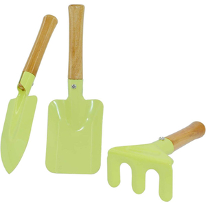Ensemble d'outils de jardin avec manche en bois, truelle, fourche, grattoir, houe, outils à main en acier inoxydable pour l'entretien des plantes en extérieur - Product Image 5