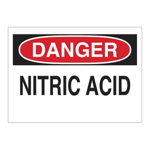 Panneau de signalisation d'acide nitrique Brady DANGER - Imprimé UV sur PVC/aluminium pour les zones chimiques de laboratoire et industrielles - Product Image 2