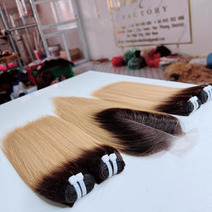 Extensión de cabello humano recto de hueso virgen estilo Nigeria 613 Color, paquete de cabello humano recto de hueso dibujado doble al por mayor - Product Image 4