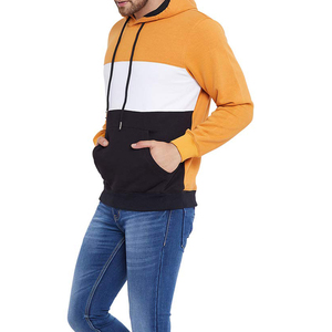 Sweat à capuche color block pour homme, coupe classique, pull décontracté en polaire avec poche, idéal pour l'automne - Product Image 2