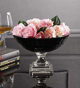 Moderno Florero de Vidrio Hecho a Mano, Ecológico, con Patrón en Relieve en Tono Ámbar, para Bodas, Compromisos, Diwali - Product Image 3