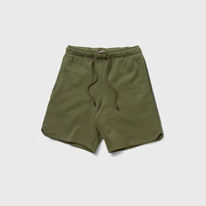 Shorts de sport décontractés confortables pour hommes, 100 % polyester, séchage rapide, taille élastique, respirant, motif uni, 180g, finition lavée, usage quotidien - Product Image 3