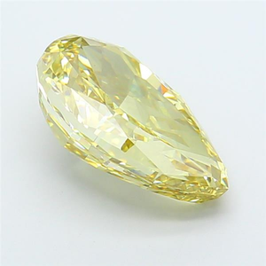 Diamant de laboratoire non monté 5,02 carats, taille poire, jaune vif fantaisie, VS2, excellente qualité, pour bague de fiançailles, certifié IGI, gemme synthétique - Product Image 3