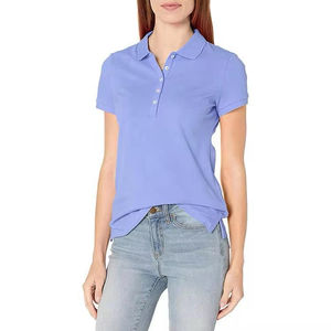 Camiseta Polo 100% Algodón para Mujer, Venta Directa de Fábrica, Logotipo Personalizado Impreso y Bordado, Camiseta Polo para Mujer Personalizada - Product Image 1