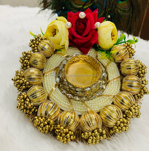 Decorative Floral <b>Tealight</b> Rangoli Diwali Festive Candle <b>Holder</b> Housewarming Favor Return Gifts Home Decor Wedding Decoration - Product Image 3
