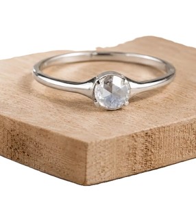 IGI Certified 10K 14K 18K Solid Gold Minimalist Round Cut Lab Diamond Moissanite Promise <b>Ring</b> <b>Proposal</b> <b>Ring</b> Handmade Jewelry - Product Image 3