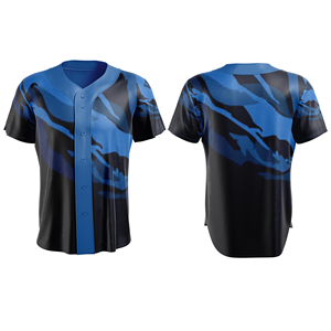 Camisetas y Tops de Béisbol - Transpirables, de Secado Rápido, con Nombre de Equipo Personalizado, 100% Poliéster/Algodón - Product Image 1
