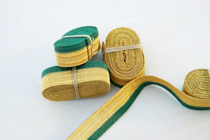 ริบบิ้นถักเส้นคุณภาพสูง ยาว 2 เมตร สีทองเขียว สำหรับตกแต่งชุด งานฝีมือ แบรนด์ใหม่ อุปกรณ์ตกแต่งเครื่องแต่งกาย - Product Image 5