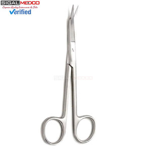 กรรไกรตัดเย็บแบบโค้ง Goldman Fox ขนาด 5 นิ้ว ทำจากเหล็กกล้าไร้สนิม สำหรับงานผ่าตัด ทันตกรรม สัตวแพทย์ และตัดเย็บเนื้อเยื่อ - Product Image 5