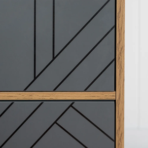 Table de chevet minimaliste en bois massif avec étagère ouverte et tiroir – Meuble de rangement compact pour chambre à coucher - Product Image 6