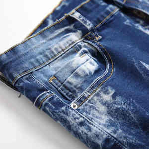 Jeans de moda para hombres Venta al por mayor Pantalones de mezclilla Slim Fit Hombres Diseñador Stretch Denim Blue and Black Jeans Hombres de Pakistán - Product Image 5