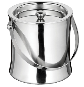 Seau à glace en acier inoxydable martelé poli miroir – Fournitures hôtelières et de restauration – Seaux à glace en acier – Meilleur prix - Product Image 1