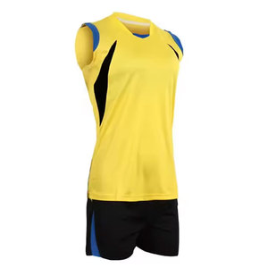 Uniforme de volley-ball sans manches en polyester léger, respirant et ajusté, avec taille élastique et numéro d'équipe personnalisé - Product Image 2